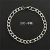 Pulsera de acero de titanio para hombre, combinación de cadena básica, no se decolora, cadena cubana de alto nivel, diseño de cadena quilla versátil para mujer, joyería