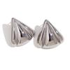 Moda Europeia e Americana Geométrico Nicho Elegante Popular Brincos Aço Inoxidável Banhado a Ouro 18K Triangulares Pétalas Brilhantes Brincos para Mulheres