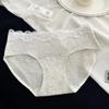 Shufulei ~ Ropa Interior Nueva Sencilla de Algodón Puro Calzón Largo para Mujer con Borde de Encaje Sin Costuras Sexy Deseo Puro Calzones para Niñas