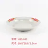 Plato de Servir de Melamina para Comida Caliente y Barbacoa Famoso en Internet de Chongqing, Estilo Vintage Retro Nostálgico, con Diseño de Caracteres Chinos Tradicionales