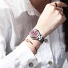 Reloj de Pareja Marca CHENXI Reloj de Cuarzo Impermeable de Tres Ojos Decorativos para Hombre y Mujer Reloj de Pulsera para Mujer Reloj con Correa de Acero