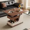 Mesa Lateral de Gabinete para Sofá de Sala de Estar, Carrinho Móvel Dobrável com Altura Ajustável, Mesa de Café para Varanda de Apartamento Pequeno, Novo Modelo 2026