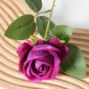 Uau Personalizado Veludo Sintético Rosa Único Casa Casamento Dia dos Namorados Cascata Vermelha Decoração de Parede de Flores Mão