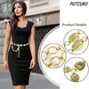 Cadena de Cintura Metálica de Estilo Étnico Bohemio de Alta Gama para Mujer, Cadena de Cintura Versátil Retro Casual para Vestido Camisa