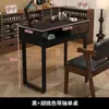 Mesa para uñas con lámpara de pinza estilo mid-century mejorada, diseño retro americano engrosado, adecuada para salones de uñas para dos personas, mesa simple y ampliada