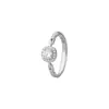 Anillo de Plata de Ley S999 Qianjia Cuadrado Dulce Circonita para Mujer Lujo Ligero Gama Alta Nuevo Estilo Popular Anillo Abierto Envío Directo