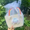 Canasta de Mano Arcoíris Regalo de Regreso Luna Llena del Bebé Año Viejo Banquete de los Cien Días de los Niños Regalo de Acompañamiento Caja de Regalo de Cumpleaños Tejida