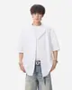 Botões Retrô Americanos Camisa de Manga Curta com Gola Cubana Masculina Verão Tendência Design de Marca Sense Casual Solta Versátil Camisa