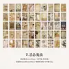 Yanji Caderno de Materiais Série Sombra de Flores Diário Vintage Material para DIY Papel de Fundo para Decoração 100 Folhas em 8 Designs para Escolher