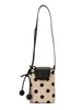Bolso Bandolera para Mujer 2026 Nuevo Bolso de Lona de Lunares Bolso de Hombro Retro Japonés Bolso Cuadrado Pequeño Versátil Lindo para Estudiante