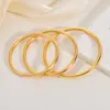 Pulsera Tradicional Hecha a Mano Estilo Chino, Anillo Liso Cepillado Versátil Moda Retro, Pulsera de Acero Inoxidable 18K No se Desvanece