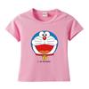 Camiseta infantil de algodão de manga curta para crianças pequenas e médias roupas infantis verão nova moda casual infantil gola redonda casaco maré uma geração de cabelo