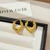 Pendientes Geométricos de Acero Inoxidable Europeos y Americanos, Estilo Nuevo, Versátiles, Retro, Diseño de Lujo Ligero, Pendientes Transfronterizos Simples para Mujer
