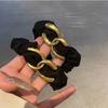 Anillo para el cabello de metal doble C de Japón y Corea del Sur Celebridad de Internet 2022 Nuevo estilo Elegante liga para el cabello Cuerda para el cabello de tendón de goma Accesorios para el cabello Cabeza de bola para mujer