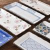Nishida Muyu Serie Coreana Shuiyao Estilo Japonés Cerámica de Alta Temperatura Bajo Esmalte Vajilla Plato para Sushi Plato Rectangular con Forma de Ola Bandeja