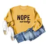 Tallas Europeas y Americanas Transfronterizas Amazon Wish Transfronterizas Europeas y Americanas No Hoy Sudadera Casual de Manga Larga Ancha
