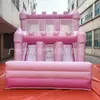 Castelo Inflável Princesa Rosa Trampolim Infantil Deslizador Pequeno para Uso Doméstico Externo Cama Elástica Castelo Travesso Equipamento de Diversão
