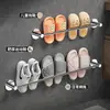 Estante para Pantuflas de Baño Acero Inoxidable Montado en Pared Sin Taladro Estante para Pantuflas para Cabina de Ducha Estante para Zapatos Almacenamiento Detrás de la Puerta del Baño