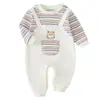 Mameluco de Bebé Tipo a Algodón Puro Sin Huesos Manga Larga Bata de Hámster Pequeño Traje de Gateo para Bebé Recién Nacido Primavera Otoño Invierno