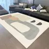 Atacado transfronteiriço de tapetes modernos e minimalistas para sala de estar, tapetes de área grande para sofá e mesa de centro, tapetes de veludo cristalino resistentes a manchas e fáceis de limpar