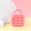 Porta-moedas de Silicone Desenho Animado Bolsa Criativa com Buraco Pingente de Chaveiro Bolsa Mini Pequena Bolsa para Fone de Ouvido Carteira Personalização