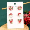 Nuevo Set de Pendientes de Navidad Pendientes de Papá Noel Reno Pendientes Regalo Pendientes de Otoño e Invierno Accesorios Transfronterizos Europeos y Americanos para Mujer