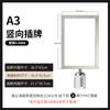Suporte Vertical para Placa de Sinalização em Aço Inoxidável 1,0m Placa Indicadora A4 Placa de Publicidade A3 Barreira de Isolamento Placa de Exibição de Guia para Hotel