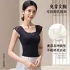 Nueva Camisola de Encaje Patchwork con Cuello en V para Primavera y Verano para Mujer, Top Base Moldeador Estilo Coreano Adelgazante