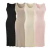 Vestido Sexy Estilo Chica Caliente con Cuello en U y Tirantes Finos, Diseño Ajustado que Favorece la Figura, Estilo Elegante y de Alta Gama de Longitud Media