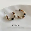 Novos Brincos de Miçangas Maillard Outono e Inverno Brincos Femininos de Alta Venda Design de Nicho Brincos Retrô Únicos