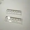 Mini Regla Transparente de Bolsillo, Regla del Tamaño de la Palma de la Mano, Multifuncional, Regla Portátil Multipatrón, Herramienta de Dibujo Geométrico para Estudiantes
