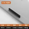 Manija moderna minimalista extendida de aleación de aluminio negro para puertas de gabinetes y armarios, herraje para puerta de cajón de gabinete con forma de letra hecho a mano