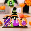 Enfeites de Artesanato em Madeira Transfronteiriços, Enfeites de Madeira de Halloween, Decorações Criativas de Janela para Halloween, Decorações para Casa