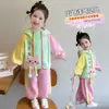 Conjunto de ropa exterior para niña, nueva colección primavera/otoño 2026, ropa deportiva infantil elegante y moderna, conjunto de dos piezas