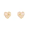 Pendientes de Flor de Tulipan Estilo Francés con Agujas de Plata 925, Pendientes de Lujo Ligero Coreanos con Forma de Corazón de Alta Gama, Modelo Nuevo de Moda