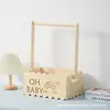 Cesta Multifuncional de Madera para Ropa y Juguetes del Bebé en Casa, Perchero Simple, Estante de Almacenamiento para Muñecas y Artículos Varios