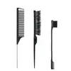 Amazon Hot Selling Pontiagudo Cauda Pente Pente de Cabeleireiro terno Aço Agulha Sobrancelha Escova Borda Quebrado Pente de Cabelo Pente de Cabelo Comércio Exterior