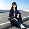 Conjunto de otoño para niña 2026 nuevo estilo coreano infantil moderno a la moda casual retro chaqueta vaquera