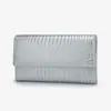 Cartera Larga de Cuero Genuino Transfronteriza para Mujer, Cartera Larga de Charol con Patrón de Cocodrilo de Gama Alta, Billetera Multifuncional de Gran Capacidad