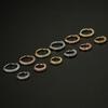 Anillo para la nariz de circonio con incrustaciones de cobre de 20 g, anillo para el hueso de la oreja, mini anillo para el cartílago, piercing de moda de doble uso para la oreja y la nariz, joyería de exportación europea y americana