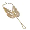 Corrente de Tornozelo com Franjas Multicamadas Estilo Desejo Puro para Mulheres, Estilo Exótico da Moda, Corrente de Tornozelo de Fada Estilo Palácio de Dunhuang