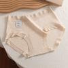 Ropa interior de algodón puro antibacteriana de 10 A para niñas, algodón para bebés clase A, alta apariencia, sin costuras, simple, amigable con la piel, calzones de cintura media para niñas