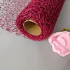 Tecido de malha xadrez, materiais para buquês criativos, papel de embrulho estilo coreano, malha para arte floral, suprimentos para floristas, materiais para floristas
