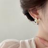Aretes de Flor de Diamante Roto Rosa Aretes de Nicho de Lujo Ligero Nuevo 2024 Explosivo Clip para Oreja de Alta Gama Aretes Super Hada para Mujer