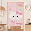 Cortina de Puerta de Dibujos Animados Hello Kitty para Habitación Infantil, Dormitorio, Instalación sin Taladro, Uso Doméstico para Dormitorio, Sala de Estar, Baño, Cortina Divisoria
