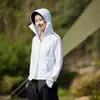 Ropa de Protección Solar 2025 Verano Nueva Ropa de Protección Solar de Seda de Hielo para Mujer con Capucha Protección UV Ropa Versátil de Piel de Hielo para Hombre