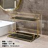 Sem Perfuração Rack de Armazenamento de Cosméticos e Produtos para Cuidados com a Pele Rack de Armazenamento de Banheiro de Luxo Acessível Rack de Armazenamento de Banheiro Dupla Camada Grande Capacidade