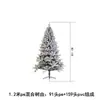 Árbol de Navidad de PVC Encriptado Decoración Navideña Verde Simulación Transfronteriza Plegable Lápiz Árbol de Navidad Flockado