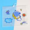Estuche transparente con cremallera de anillo de dibujos animados lindos para estudiantes bolsa de papelería regalo premio bolsa de archivo mini esmerilada venta al por mayor