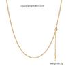 Collar Figaro de acero inoxidable chapado en oro de 18 quilates para mujer, estilo transfronterizo europeo y americano, cadena de acero de titanio combinable.